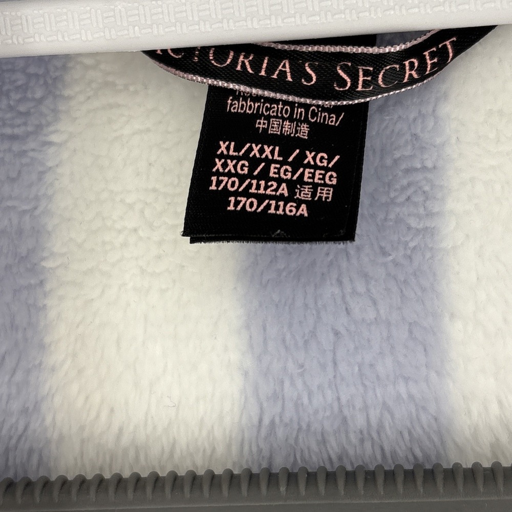 Victoria's‎ Secret Short Cozy Robe Purple Stripes XL/XXL - Picture 3 of 8